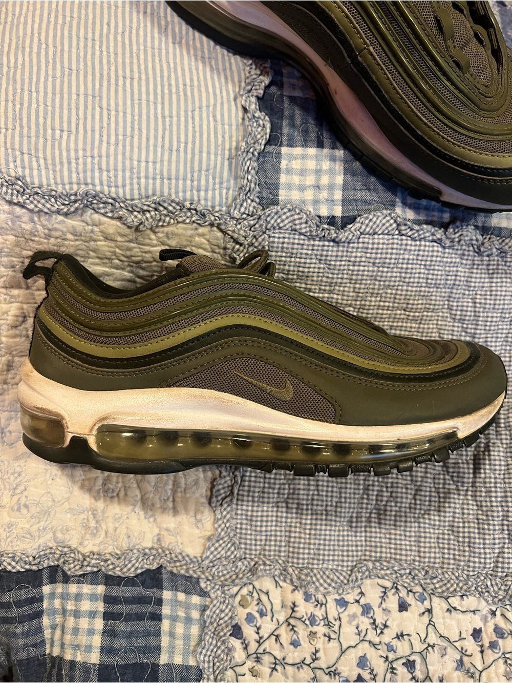 Men's Olive Green Air-Visible Cushion Sneakers
